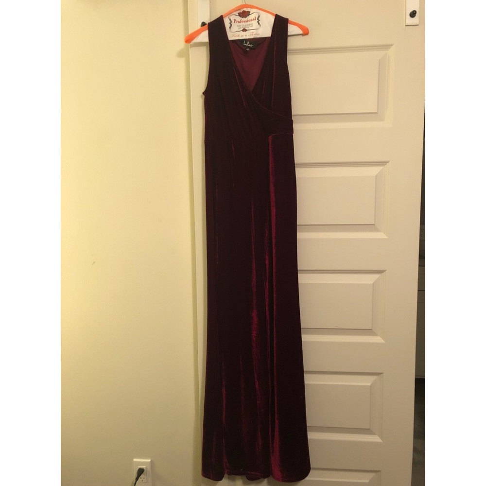 Merlot velvet dress